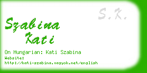 szabina kati business card